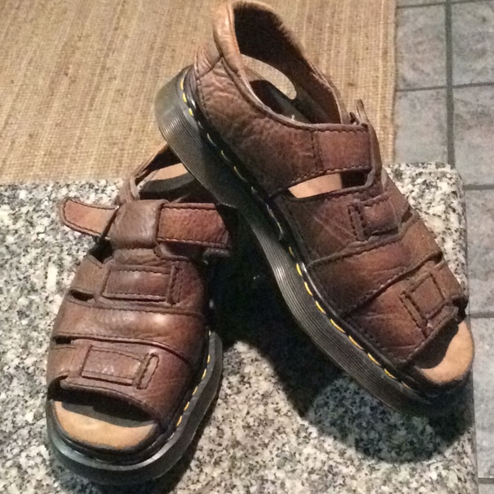 doc marten sandals men’s docs leather 9 EUC